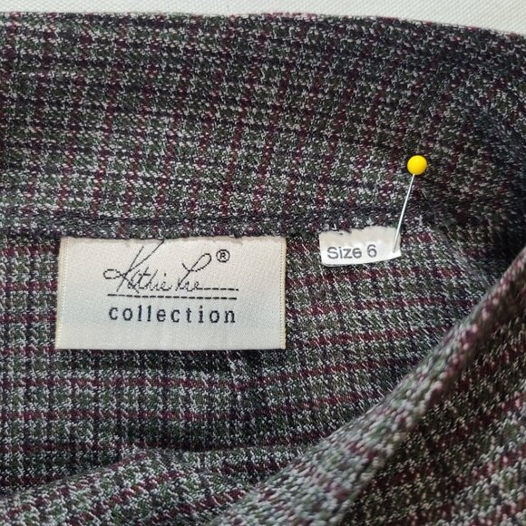 VTG Kathie Lee Long Pencil Skirt Size 6 Classic Check, Office Chic #VintageStyle - Picture 8 of 8